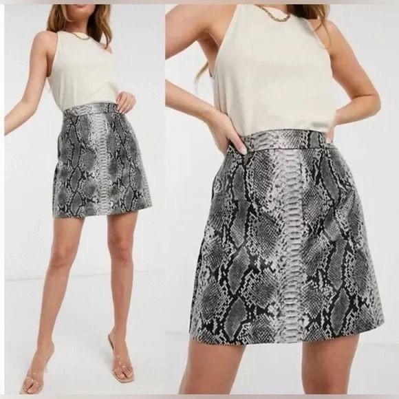 French Connection Snakeskin Mini Skirt - Picture 6 of 7